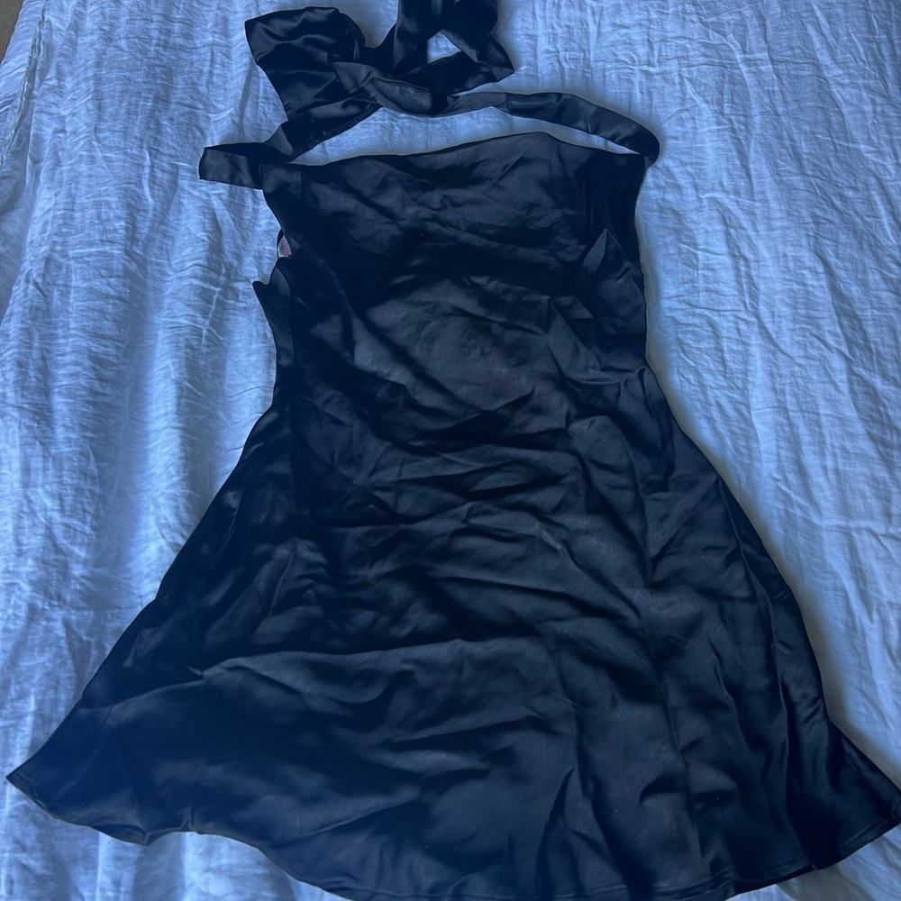 Hello Molly Black Halter Cowl Neck Mini Dress NWT - Picture 8 of 8